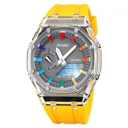 Оригинальные мужские часы Skmei 2100yellow_3