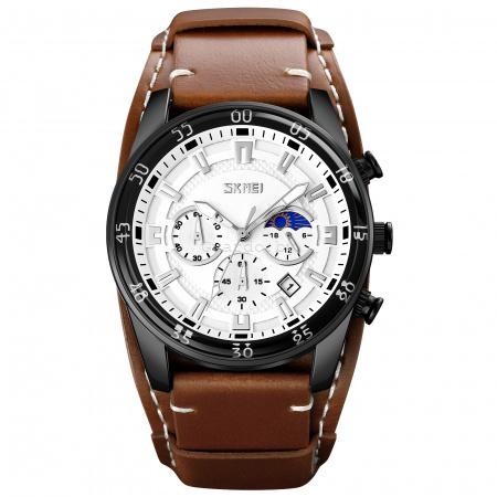 Оригинальные мужские часы Skmei 9249brown-silver