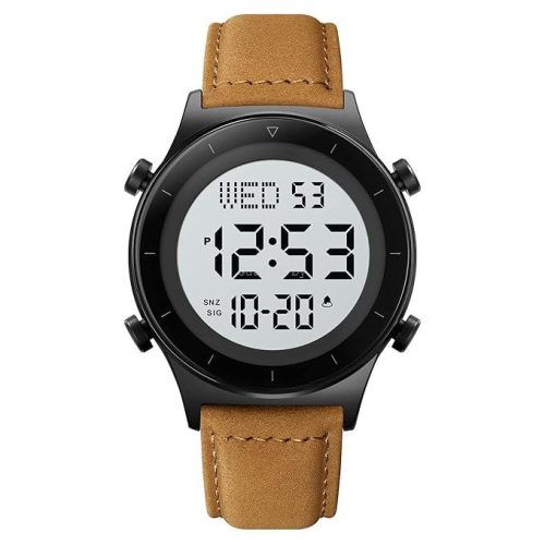 Оригинальные мужские часы Skmei 2079brown-white ремень