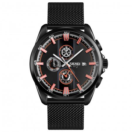 Оригинальные мужские часы Skmei 9181orange-steel