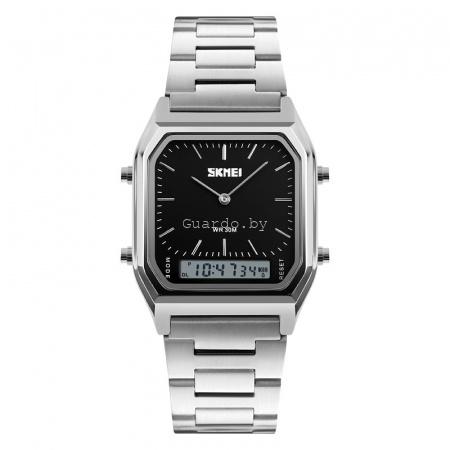 Оригинальные мужские часы Skmei 1220silver-black