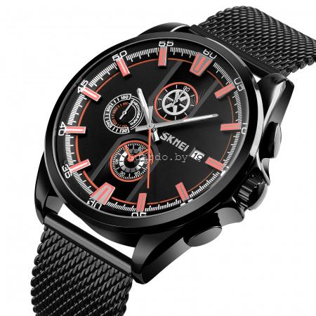 Оригинальные мужские часы Skmei 9181orange-steel_2