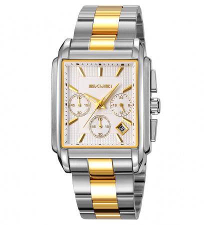 Оригинальные мужские часы Skmei 2339silver-gold-silver-steel