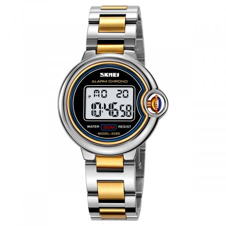 Оригинальные женские часы Skmei 2285silver-gold