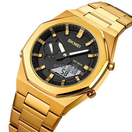Оригинальные мужские часы Skmei 1816gold-white_2