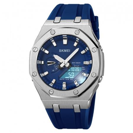 Оригинальные мужские часы Skmei 2243silver-dark-blue_3