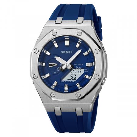 Оригинальные мужские часы Skmei 2243silver-dark-blue